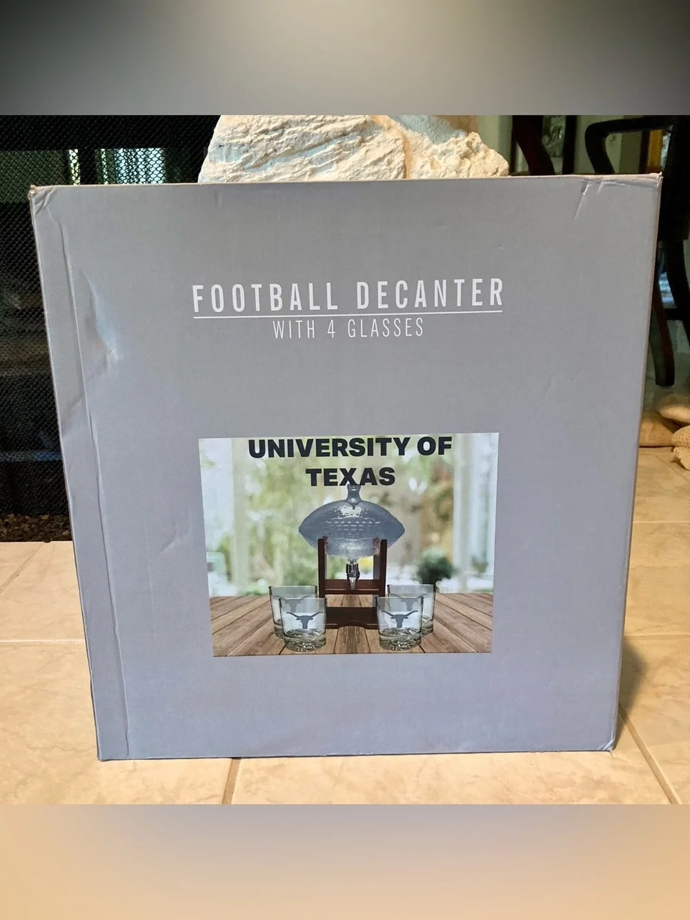 University of Texas Football Decanter Set - new in box